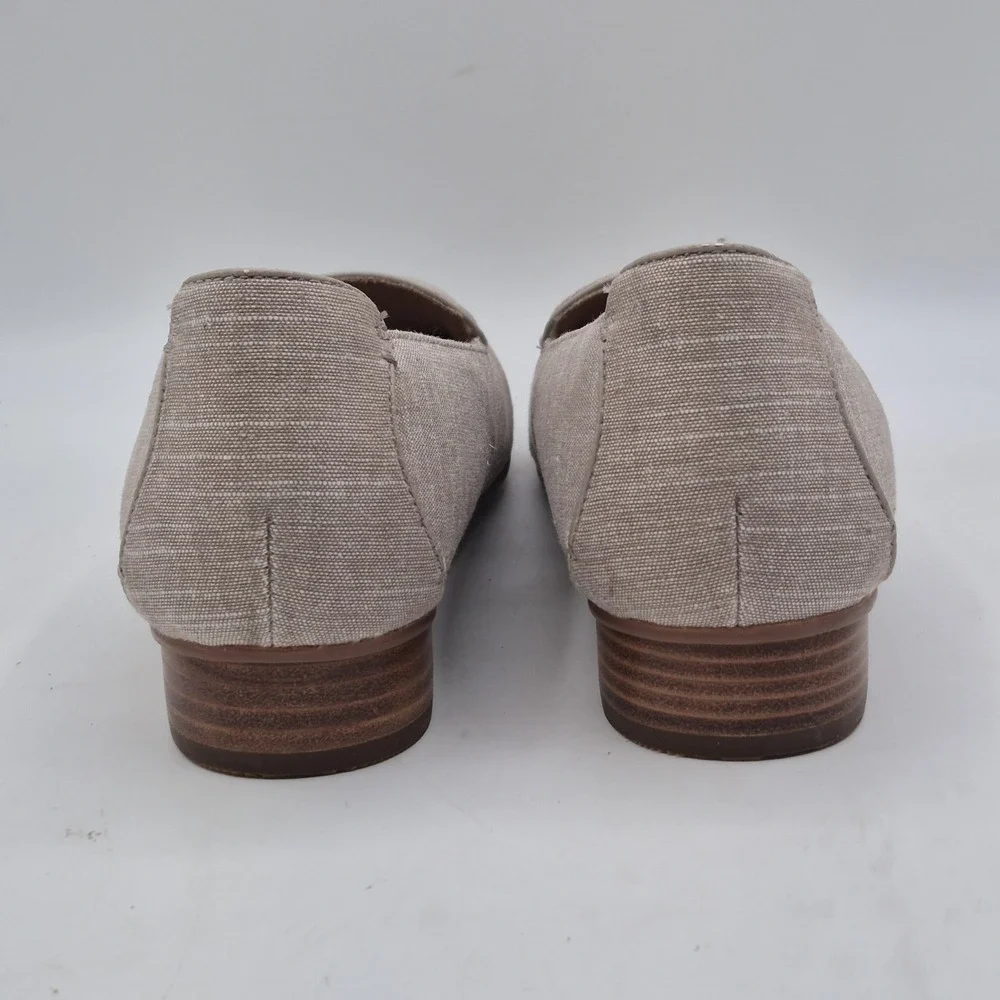 Clarks Shoes Womens‎ Size 9.5 Taupe Textile Loafer Flats Slip On Low Heel EU 41